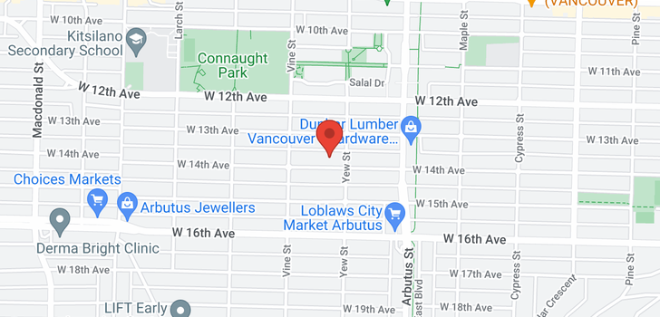 map of 2227 W 14TH AVENUE
